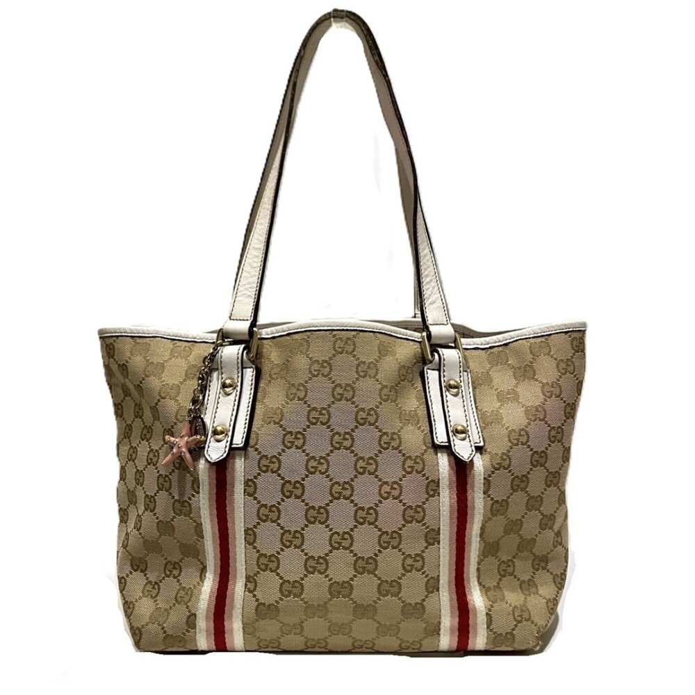 Gucci GG Canvas Tote Bag, Sherry Line 137396